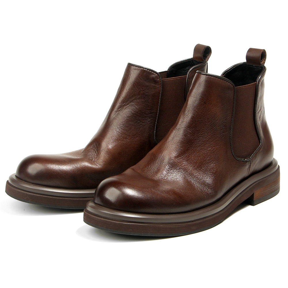 Men Shoes Trainers - Men's Chelsea Boots High Top Genuine