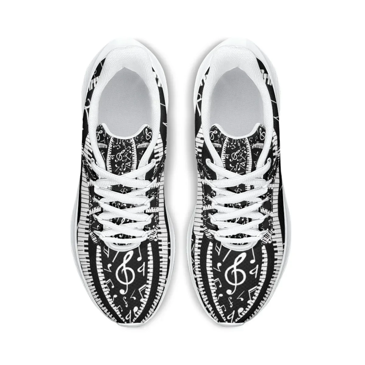 Men Shoes Trainers - Hot Piano Keys Musical Notation Print