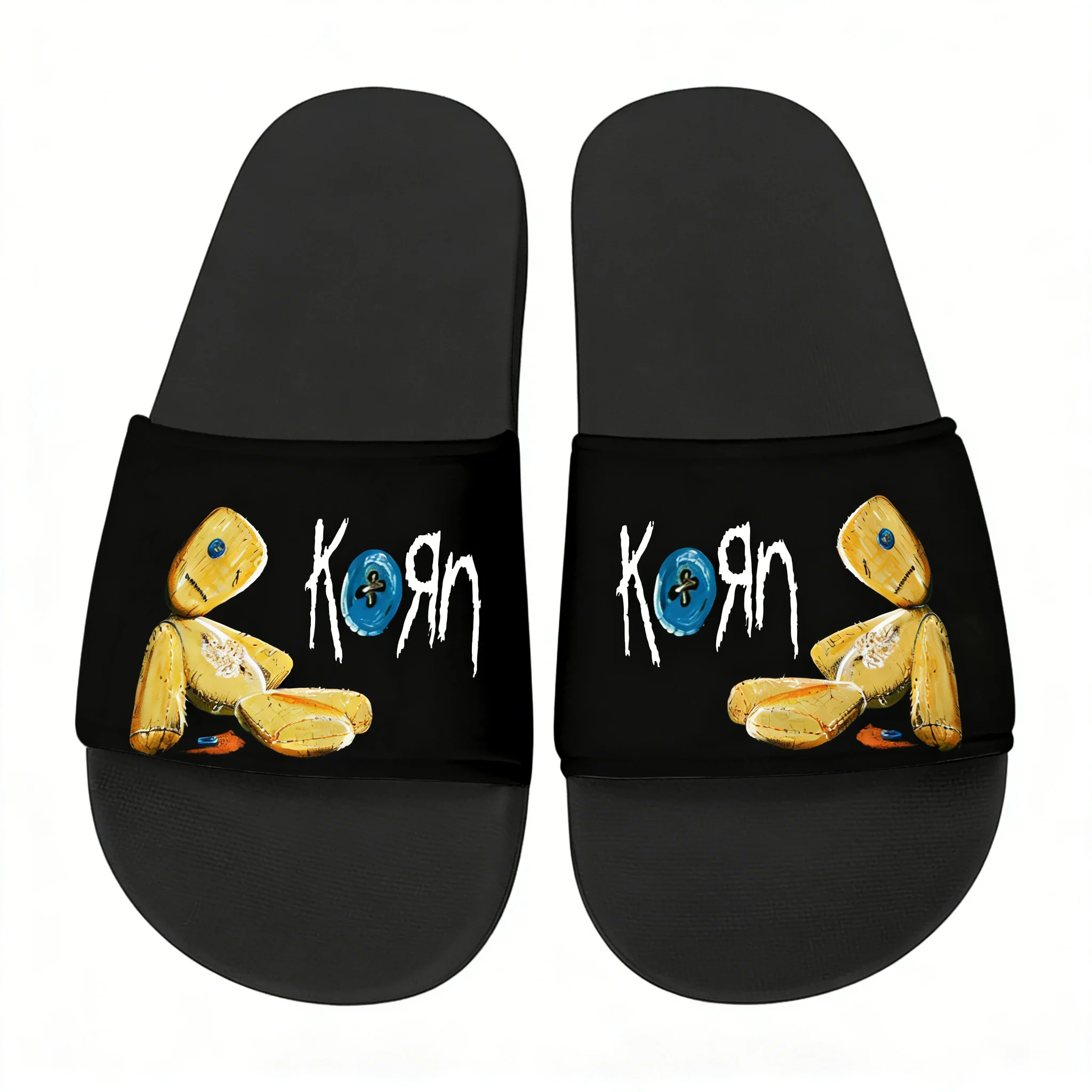 Men Shoes High - Korn Rock Band Slippers Home Water
