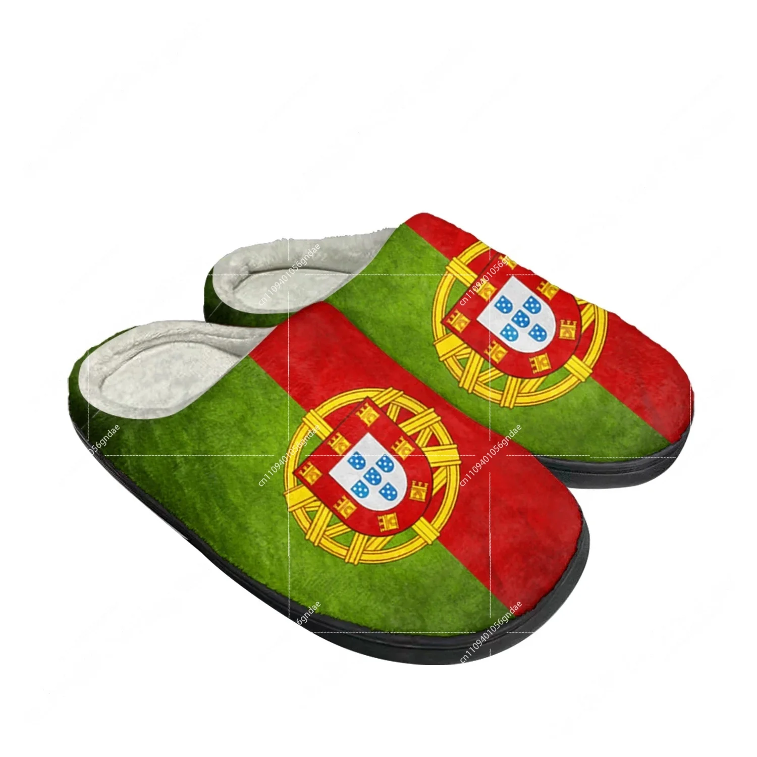 Men'S Shoes Daily Use - Portugal Flag Home Cotton Custom Slippers