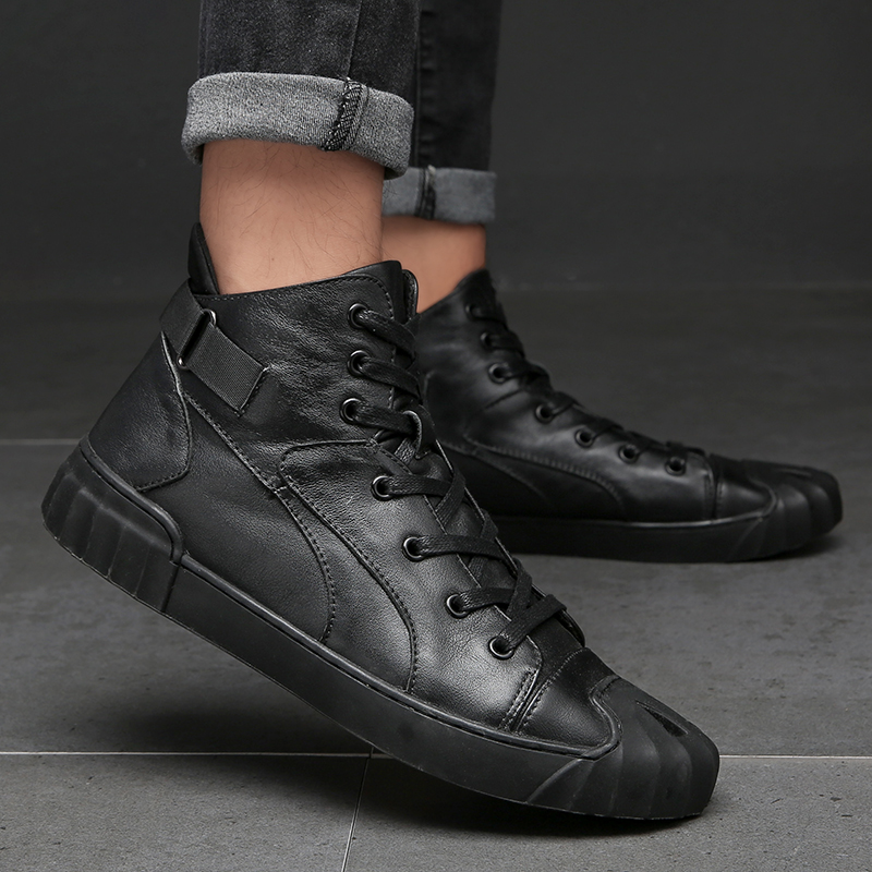 Loafer Slip On Men - Genuine Leather Casual Short Boots Business