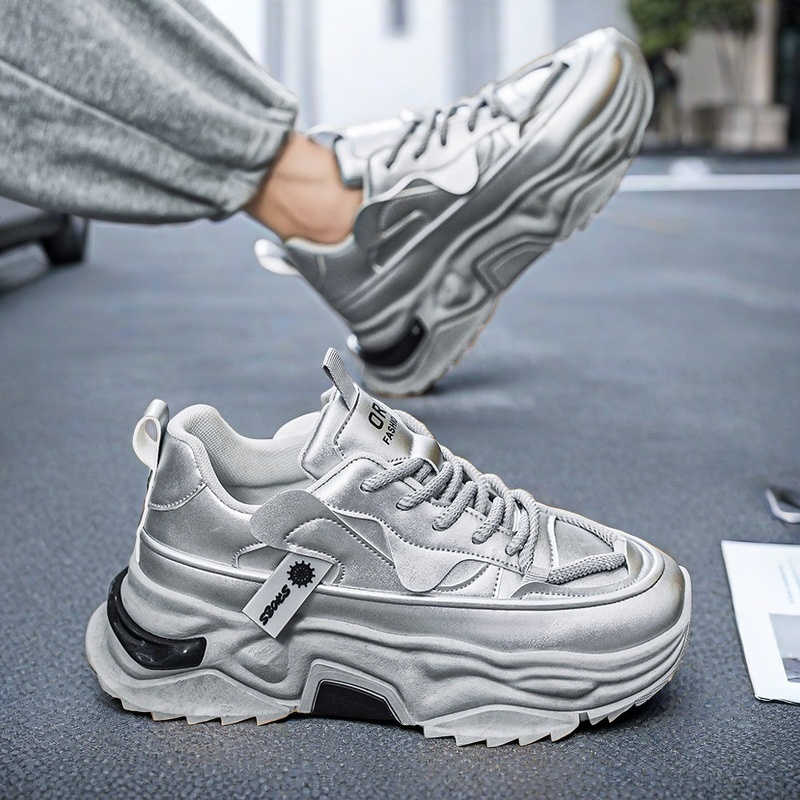 Black Platforme Tennis Man Spo - Shoes Heels Men 评论和价格