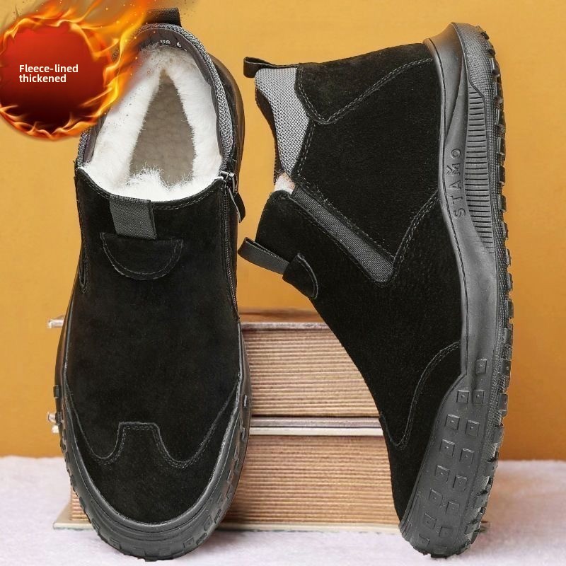 Winter Men's Shoes Plush Warm  - Loafer Slip On Men 评论和价格