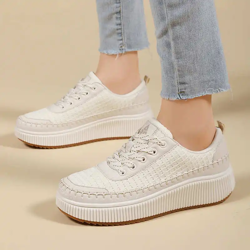 Brown Shoes Woman Flats Autumn - Men Shoes White Colour 评论和价格