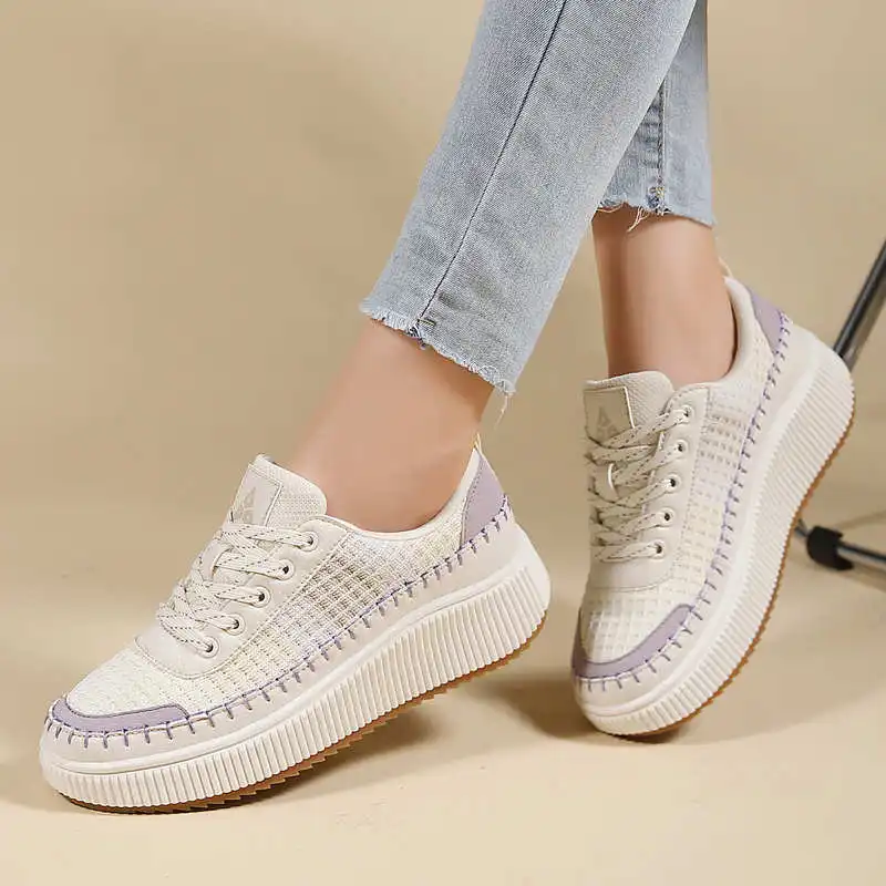 Brown Shoes Woman Flats Autumn - Men Shoes White Colour 评论和价格