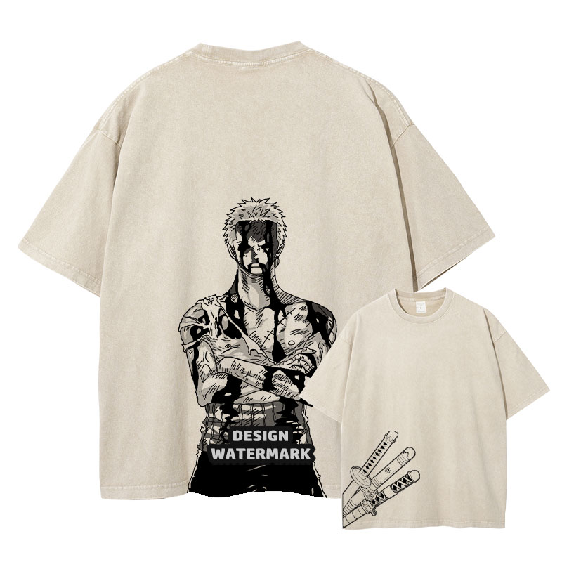 Roronoa Zoro T-shirts Anime O- - Men'S Shoes Xl 评论和价格