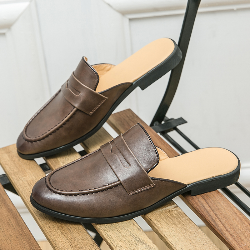 Men Fashionable Half-heeled Le - Shoes Heels Men 评论和价格