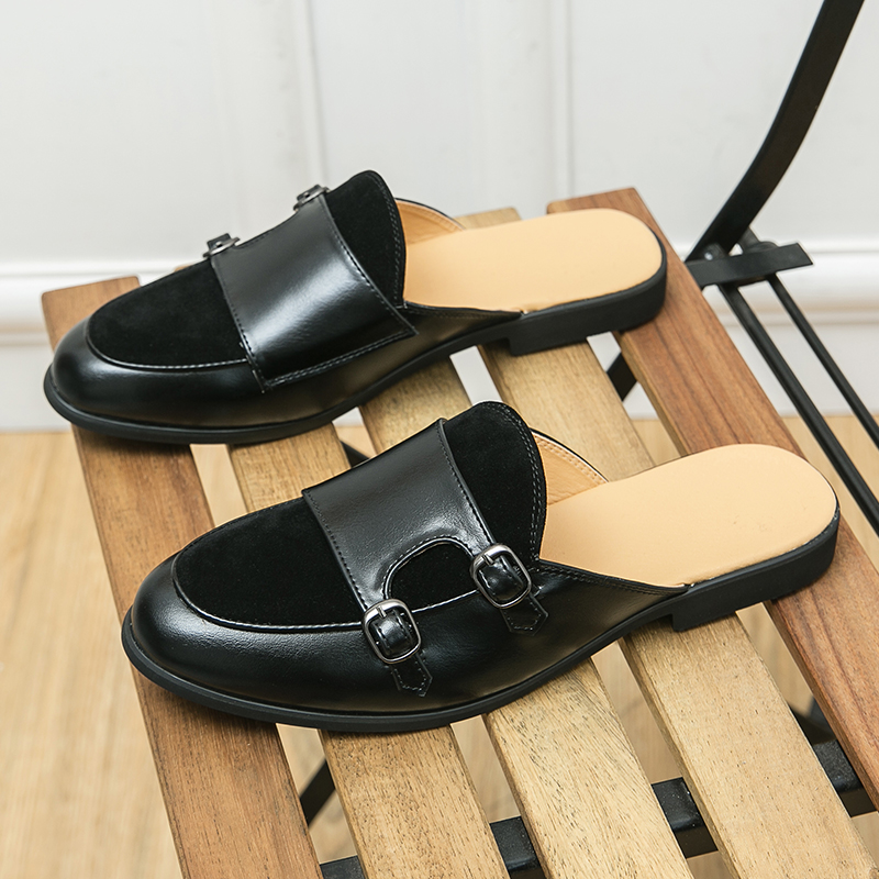 Men Fashionable Half-heeled Le - Shoes Heels Men 评论和价格