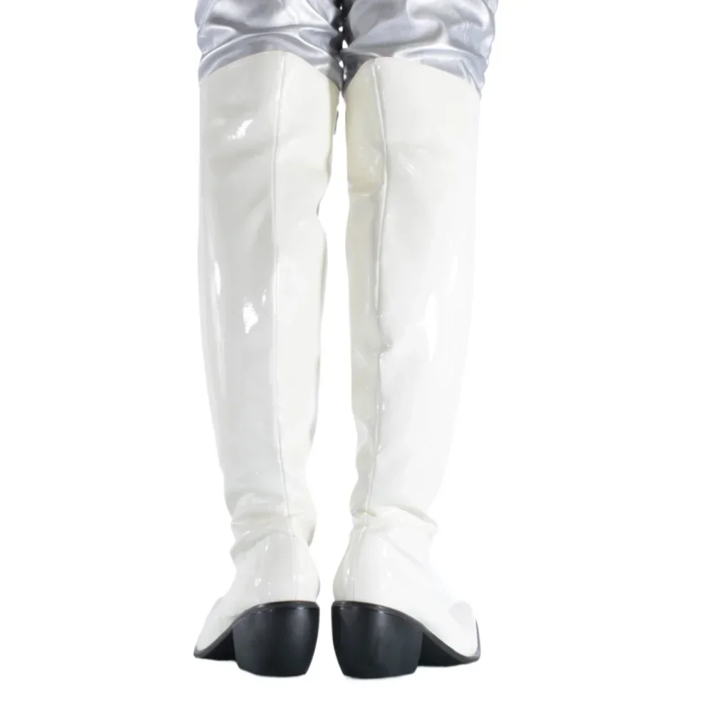 Fashion Men Patent Leather Ove - Shoes Heels Men 评论和价格