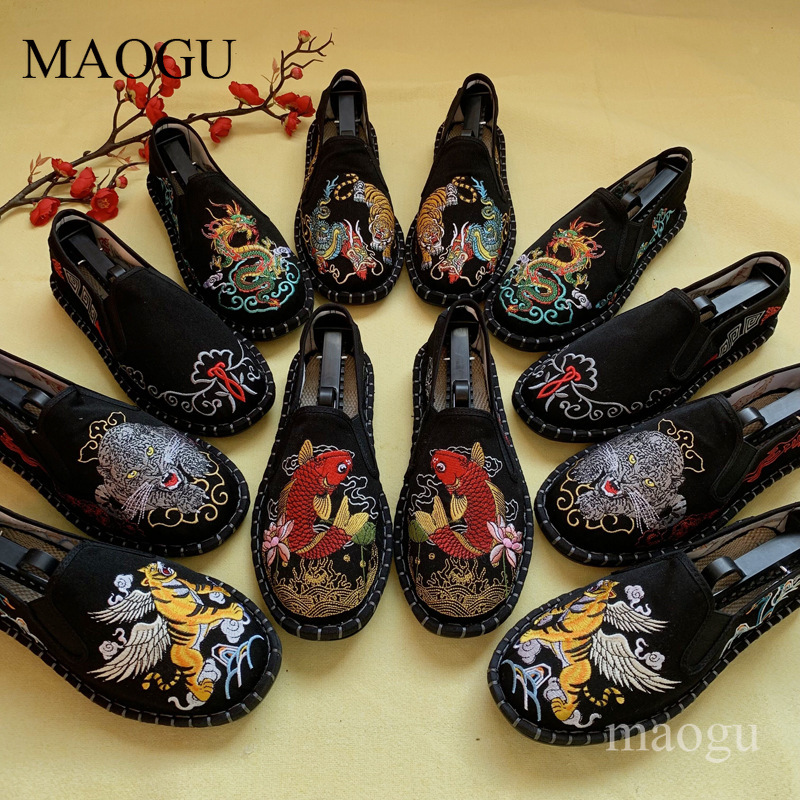 Unisex Chinese Style Embroider - Loafer Slip On Men 评论和价格