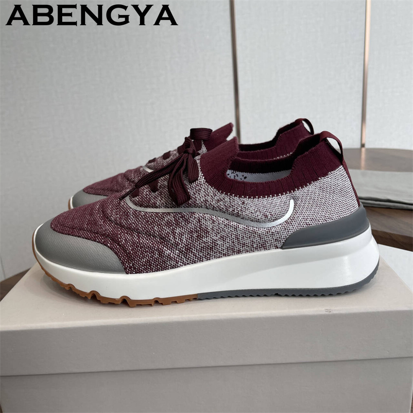 Men New Multicolour Knitted lo - Men Shoes Trainers 评论和价格