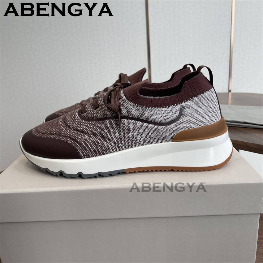 Men New Multicolour Knitted lo - Men Shoes Trainers 评论和价格